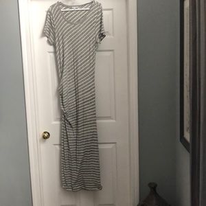 James Perse T-shirt dress with side detail.